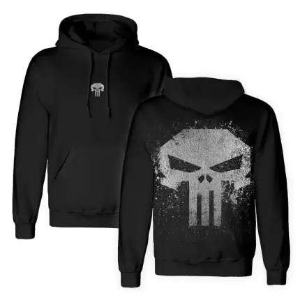 Mikina s kapucňou Punisher Skull S Metalickou Potlačou termékfotója