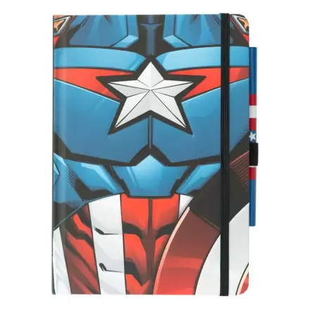 Marvel Captain America A5 prémiový zápisník + pero produktová fotografia