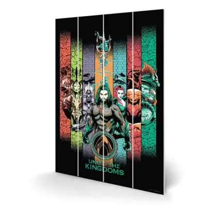 Aquaman Drevené nástenné umenie Unite The Kingdoms 40 x 59 cm produktová fotografia