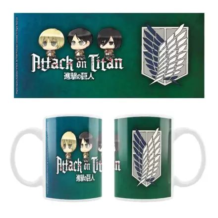 Attack on Titan Keramický Hrnček Eren, Mikasa & Armin Chibi Style termékfotója