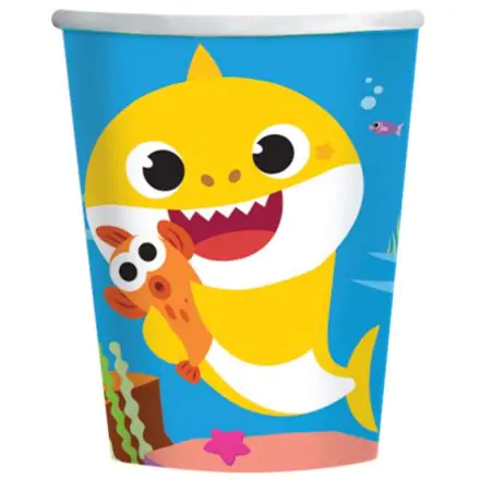 Baby Shark papierové poháre 8 ks 250 ml produktová fotografia