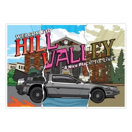 Back To The Future Art Print Hill Valley 40. výročie Limitovaná edícia 42 x 30 cm produktová fotografia