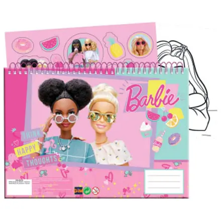 Barbie Happy Thoughts A/4 špirálový skicár 40 listov s nálepkami produktová fotografia