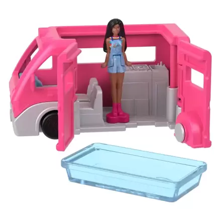 Barbie Mini BarbieLand Bábika a Dreamcamper s bazénom meniace farbu 4 cm produktová fotografia