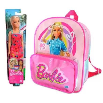 Batoh Barbie a bábika produktová fotografia