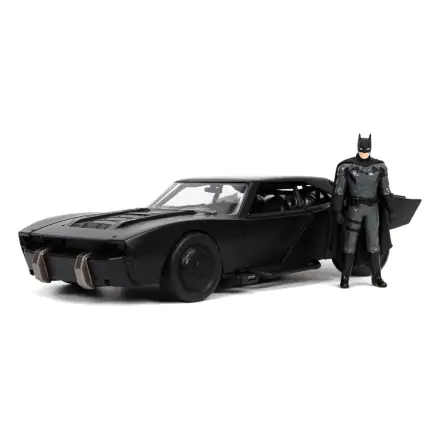 Batman 2022 Hollywood Rides Diecast Model 1/24 2022 Batmobile s figúrkou termékfotója