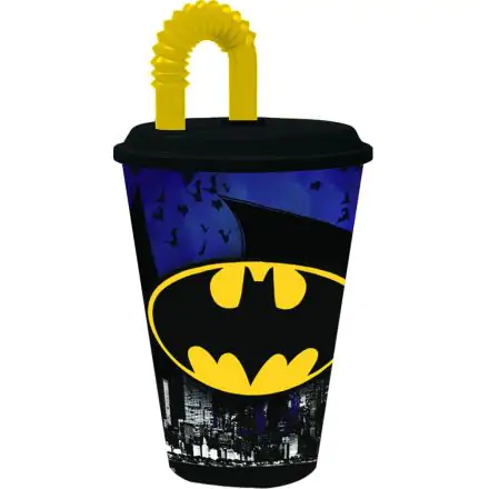 Batman pohár so slamkou, plastový 430 ml produktová fotografia