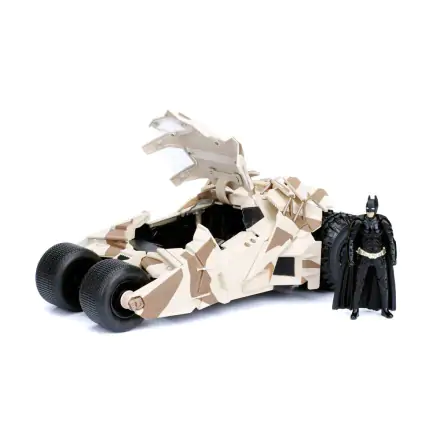 Batman The Dark Knight Diecast Model 1/24 2008 Batmobile Camo s figúrkou termékfotója