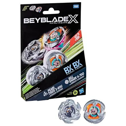 Beyblade X Gill Shark 4-70O a Pearl Tiger 3-60U Duálny balíček produktová fotografia