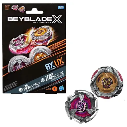 Beyblade X Tail Viper 3-85LO a Spear Scorpio 0-70Z produktová fotografia