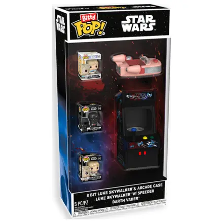 Bitty Funko POP figúrka Star Wars 8 Bit Luke Skywalker & Arcade Case produktová fotografia
