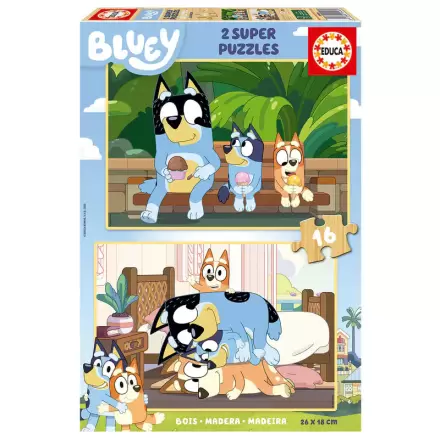 Bluey drevené puzzle 2x16ks produktová fotografia