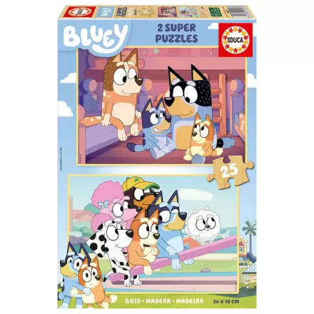 Bluey drevené puzzle 2x25ks produktová fotografia