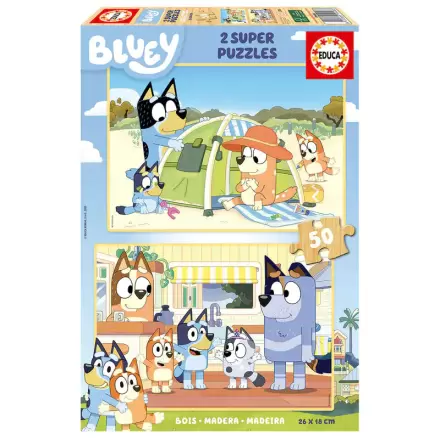 Bluey drevená puzzle 2x50 ks termékfotója