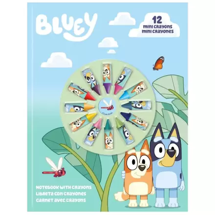 Bluey zápisník a 12 mini pasteliek produktová fotografia