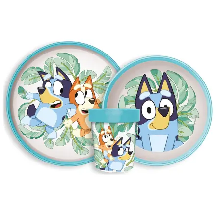 Bluey Tropická protišmyková súprava riadu, súprava z mikro plastu produktová fotografia
