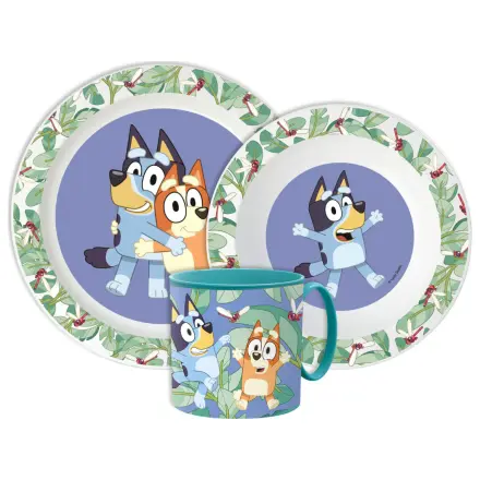 Bluey Tropical jedálenský set, mikro plastový set s hrnčekom produktová fotografia