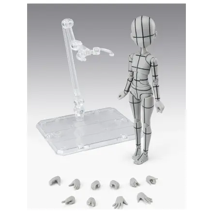 Body Series Body-Chan- Ken Sugimori Edition Wireframe Gray Color Ver. S.H. Figuarts figúrka 13 cm produktová fotografia