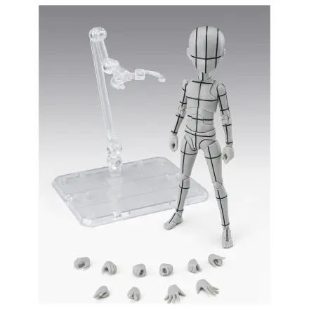 Body Series Body-Kun- Ken Sugimori Edition Wireframe Gray Color Ver. S.H. Figuarts figúrka 13 cm produktová fotografia