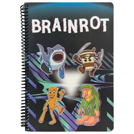 Brainrot Dark B/5 linajkový špirálový zápisník, 70 listov produktová fotografia