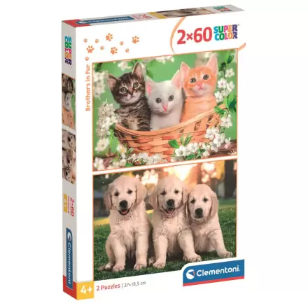 Brothers in Fur puzzle 2x60 dielikov produktová fotografia