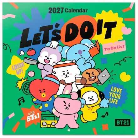 BT21 Nástenný kalendár 2027 30 x 30 cm produktová fotografia