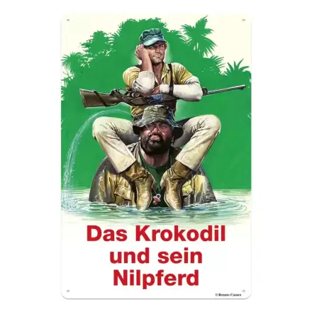 Bud Spencer & Terence Hill plechová ceduľa Das Krokodil und sein Nilpferd 20 x 30 cm produktová fotografia