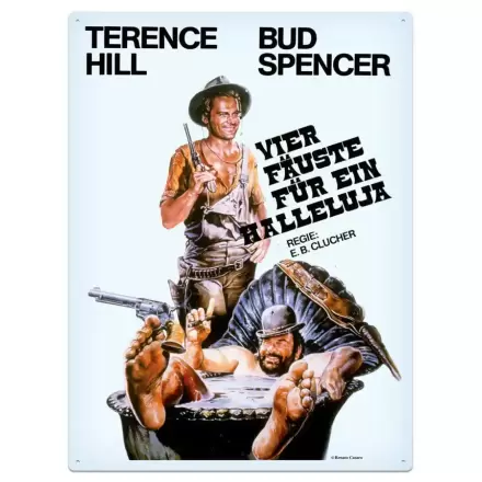 Bud Spencer & Terence Hill Plechová Ceduľa Vier Fäuste für ein Halleluja 30 x 40 cm produktová fotografia