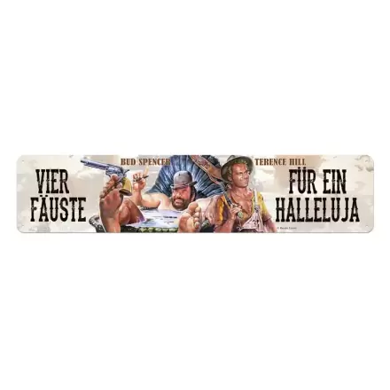 Bud Spencer & Terence Hill plechová tabuľa Vier Fäuste für ein Halleluja 46 x 10 cm produktová fotografia