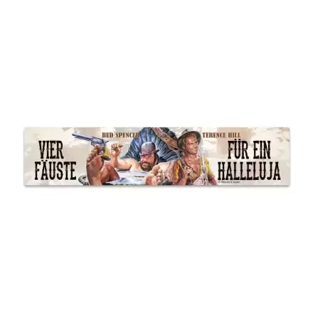 Plechová ceduľa Bud Spencer & Terence Hill s magnetom Vier Fäuste für ein Halleluja 16 x 3,5 cm produktová fotografia