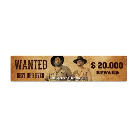 Bud Spencer & Terence Hill Plechová ceduľa s magnetom Wanted 16 x 3,5 cm produktová fotografia