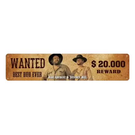 Bud Spencer & Terence Hill plechová tabuľa Wanted 46 x 10 cm termékfotója