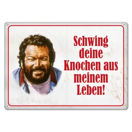 Bud Spencer Tin Ceduľa Schwing deine Knochen 10 x 15 cm produktová fotografia