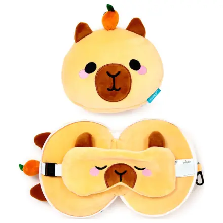 Capibara Duke Relaxeazzz cestovný vankúš a očná maska produktová fotografia