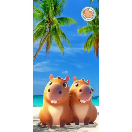 Capybara mikrovláknová plážová osuška produktová fotografia
