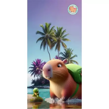 Capybara mikrovláknová plážová osuška produktová fotografia