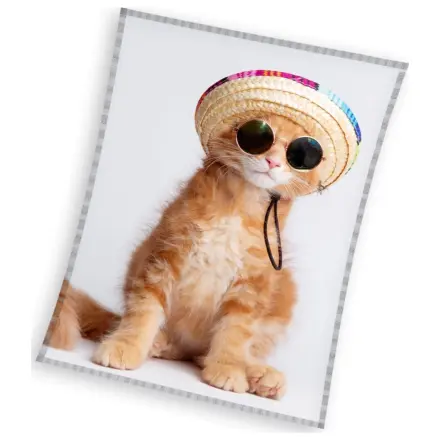 Cool Kitty Cat flísová deka produktová fotografia