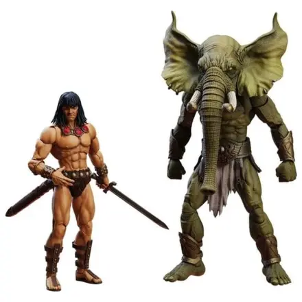 Conan the Barbarian Epic H.A.C.K.S. akčné figúrky súprava The Tower of the Elephant: Mladý Conan a Yag Kosha produktová fotografia