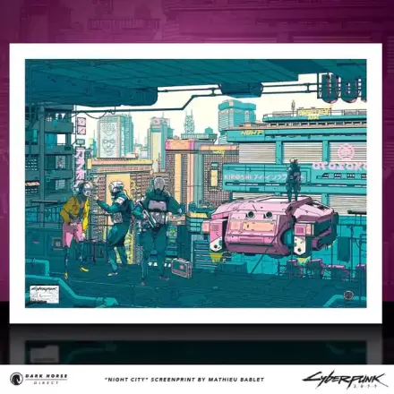 Cyberpunk 2077 Art Print Night City 45 x 60 cm umelecká tlač produktová fotografia