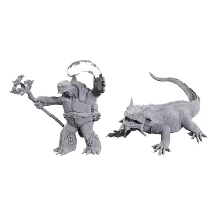 D&D Nolzur's Marvelous Miniatures Nenafarbené Miniatúry Tortle Druid & Wild Shape Giant Lizard produktová fotografia
