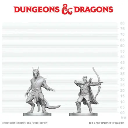 D&D Nolzur's Marvelous Miniatures Mini figúrky Elf Ranger a Dragonborn Monk produktová fotografia