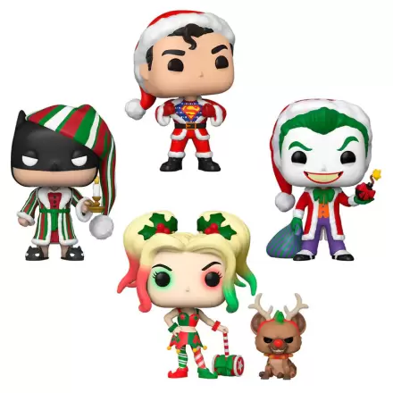 DC Comics POP! Heroes Vinylová figúrka 4-Pack Holiday 9 cm produktová fotografia