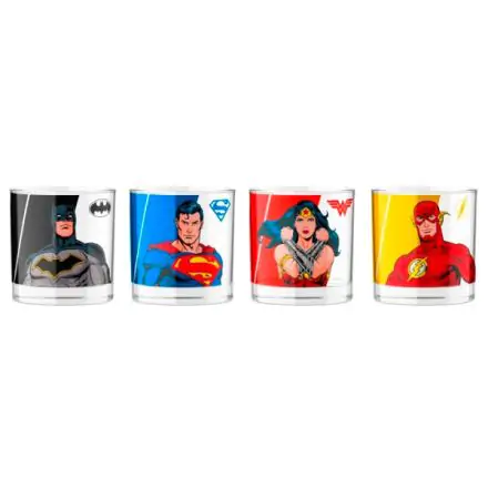 DC Comics sada pohárov na štamperlíky 4-Pack produktová fotografia