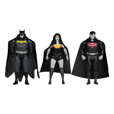 DC Direct Super Powers Action Figures Batman, Superman & Wonder Woman Black & White Accent Edition Gold Label 13 cm akčné figúrky termékfotója