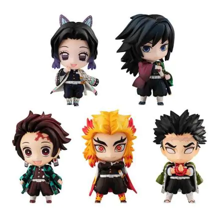 Demon Slayer: Kimetsu no Yaiba Zberateľská figúrka 5-balenie Sailor Tanjiro & The Hashira Mascot Set A 5 cm produktová fotografia