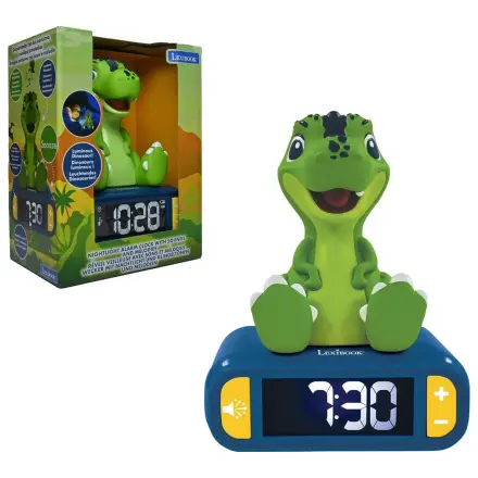 Dinosaurus 3D nočné svetlo digitálny budík produktová fotografia