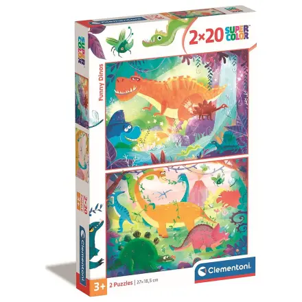 Dinosaur Funny 2x20 kusové Puzzle Clementoni produktová fotografia