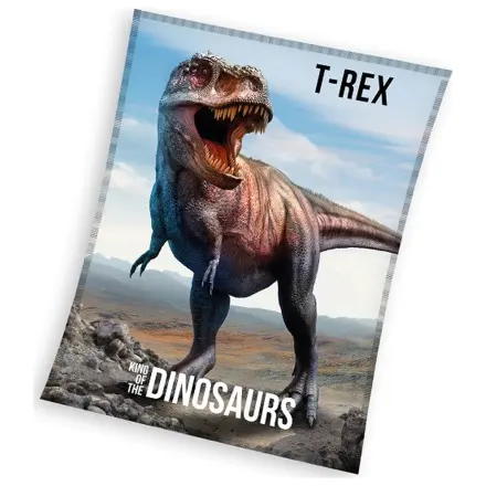 Dinosaur T-Rex flísová deka produktová fotografia