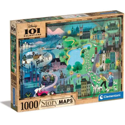 Disney Story Maps Puzzle 101 Dalmatians (1000 kusov) termékfotója