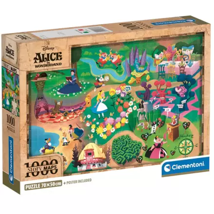 Disney Alice in Wonderland Map puzzle 1000ks termékfotója